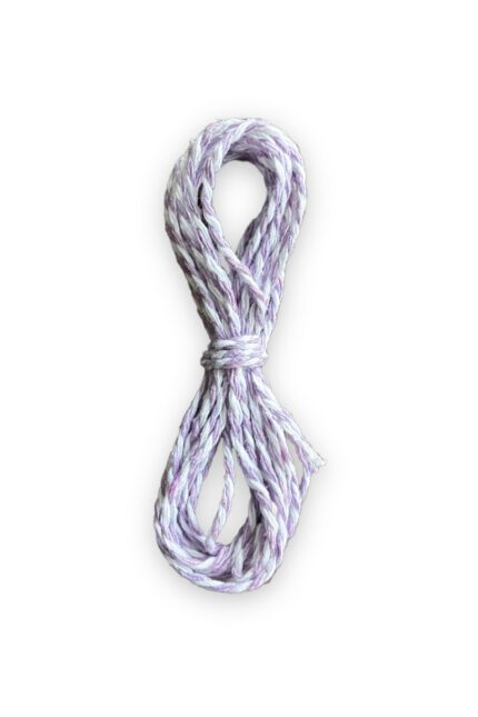 Hediye Paketleme Ipi, Süs Ipi - 3 Metre - Mor Beyaz Renk