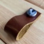 Hakiki Deri Dolap Düğme Kulp - Crazy Karamel (5 Adet)