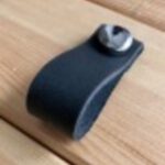 Hakiki Deri Dolap Düğme Kulp - Uzay Mavisi (5 Adet)