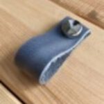 Hakiki Deri Dolap Düğme Kulp - Turkuaz (5 Adet)