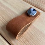 Hakiki Deri Dolap Düğme Kulp - Portakal Kabuğu