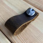 Hakiki Deri Dolap Düğme Kulp - Crazy Cat