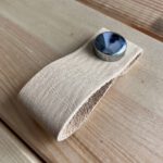 Hakiki Deri Dolap Düğme Kulp - Kemik