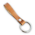 Hakiki Deri Anahtarlık - Gümüş Aksesuar - Camel