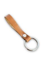 Hakiki Deri Anahtarlık - Gümüş Aksesuar - Camel