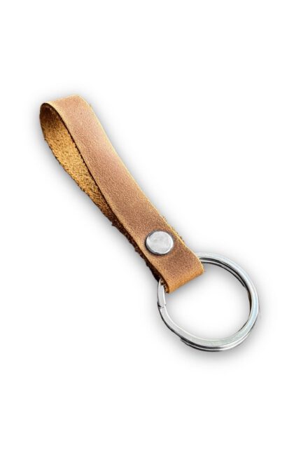 Hakiki Deri Anahtarlık - Gümüş Aksesuar - Crazy Oranj