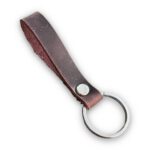 Hakiki Deri Anahtarlık - Gümüş Aksesuar - Bordo