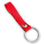 Hakiki Deri Anahtarlık - Gümüş Aksesuar - Kırmızı