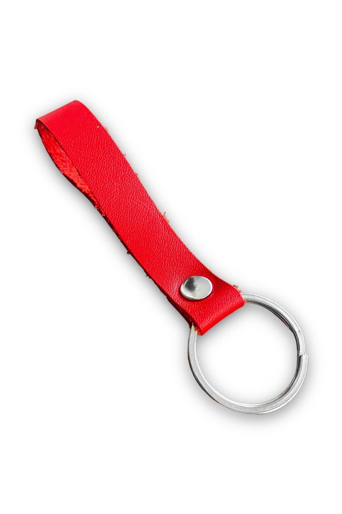 1_org_zoom-700.jpg Hakiki Deri Anahtarlık - Gümüş Aksesuar - Kırmızı - Görsel 1