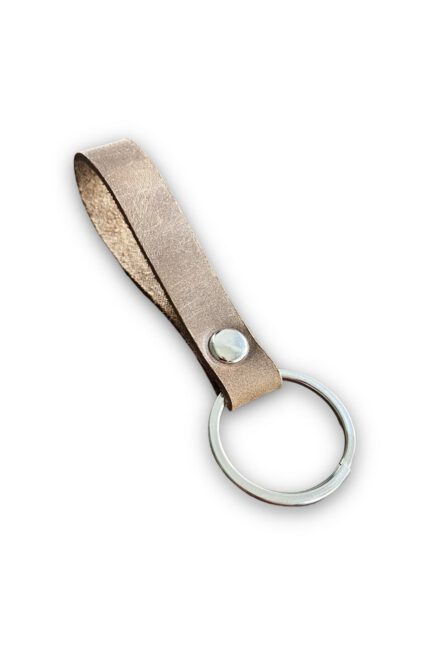 Hakiki Deri Anahtarlık - Gümüş Aksesuar - Crazy Kum