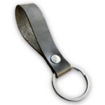 Hakiki Deri Anahtarlık - Gümüş Aksesuar - Crazy Haki