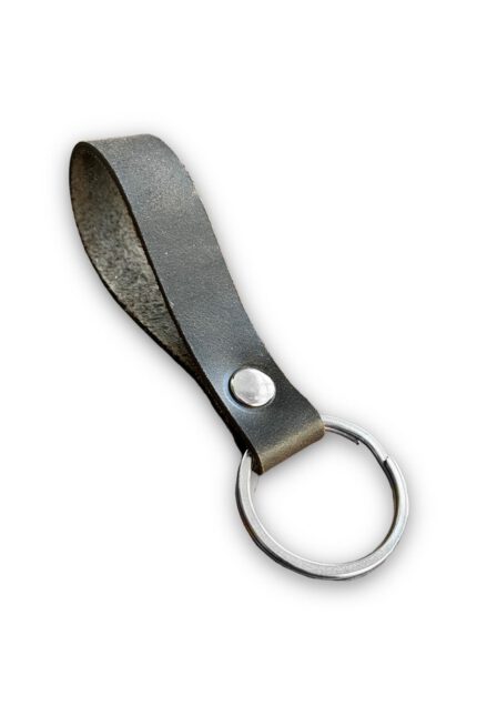 Hakiki Deri Anahtarlık - Gümüş Aksesuar - Crazy Haki