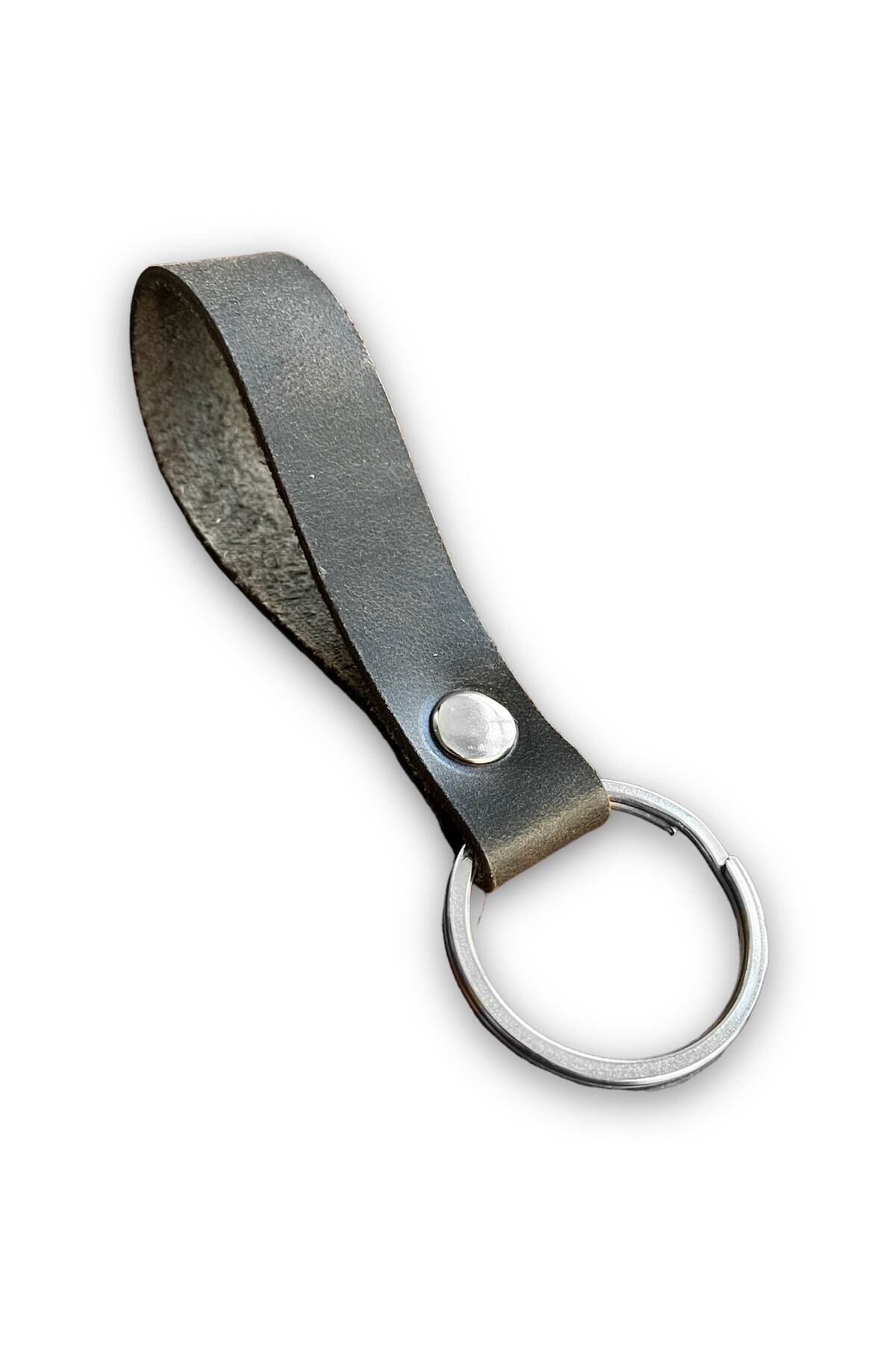 1_org_zoom-709.jpg Hakiki Deri Anahtarlık - Gümüş Aksesuar - Crazy Haki - Görsel 1