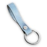 Hakiki Deri Anahtarlık - Gümüş Aksesuar - Turkuaz