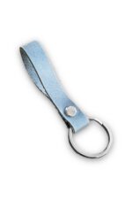 Hakiki Deri Anahtarlık - Gümüş Aksesuar - Turkuaz