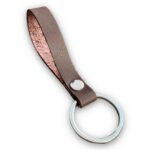 Hakiki Deri Anahtarlık - Gümüş Aksesuar - Fındık