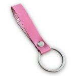 Hakiki Deri Anahtarlık - Gümüş Aksesuar - Pembe