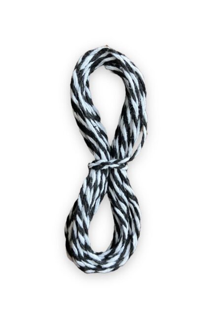 Paketleme Ipi Süs Ipi - 3 Metre - Siyah Beyaz Renk