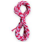 Hediye Paketleme Ipi, Süs Ipi - 3 Metre - Kırmızı Beyaz Renk