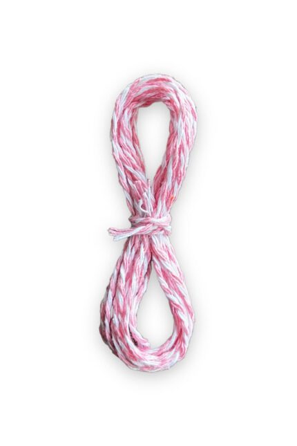 Hediye Paketleme Ipi, Süs Ipi - 3 Metre - Pembe Beyaz Renk
