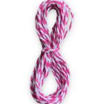 Hediye Paketleme Ipi, Süs Ipi - 3 Metre - Koyu Pembe Beyaz Renk