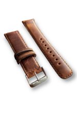 Hakiki Deri Saat Kordonu Dikişli 22mm- Toka Ve Pimli, Renk - Görsel 5