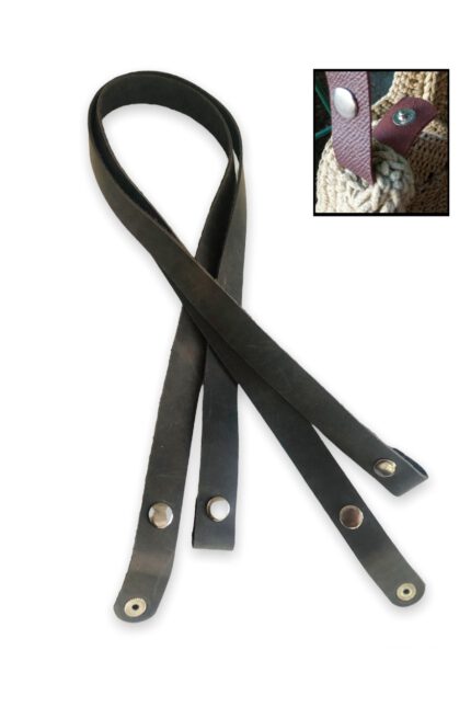 Hakiki Deri Çıtçıtlı Çanta Askısı (çift 75 Cm)