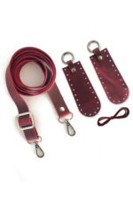 Hakiki Deri Çanta Sapı Altın (120 Cm) Çanta Yan Parça- Clutch, Sap Çanta Yanı Set - Görsel 9