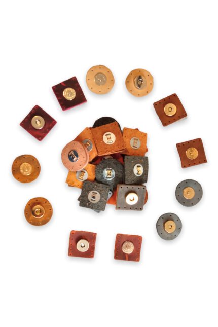 Hakiki Deri Dikilebilir Çanta Çıtçıtı - Karışık Renk (70 Adet)