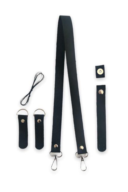 Hakiki Deri Çanta Sapı 80 Cm, Çanta Kapağı Mıknatıslı Dikilebilir Şerit Mıknatıs Set