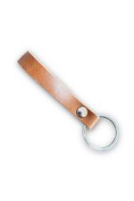 Hakiki Deri Anahtarlık - Gümüş Aksesuar - Camel - Görsel 2