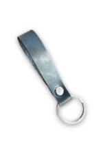 Hakiki Deri Anahtarlık - Gümüş Aksesuar - Crazy Haki - Görsel 2