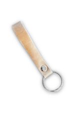 Hakiki Deri Anahtarlık - Gümüş Aksesuar - Sütlü Kahve - Görsel 2