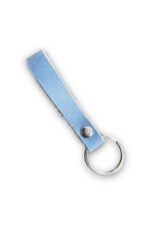 Hakiki Deri Anahtarlık - Gümüş Aksesuar - Turkuaz - Görsel 2