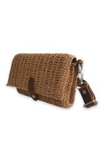 El Yapımı Kağıt Ip Çanta (21x12x3 Cm) Deri Çanta Yanı Ve Ayarlanabilir Çanta Sapı - Görsel 2