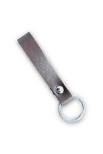 Hakiki Deri Anahtarlık - Gümüş Aksesuar - Koyu Kahve - Görsel 2