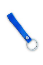 Hakiki Deri Anahtarlık - Gümüş Aksesuar - Mavi - Görsel 2