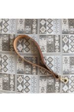 Gerçek Deri Bilek Askısı (22 Cm) - Fındık Rengi / Altın Aksesuarlı - Görsel 2