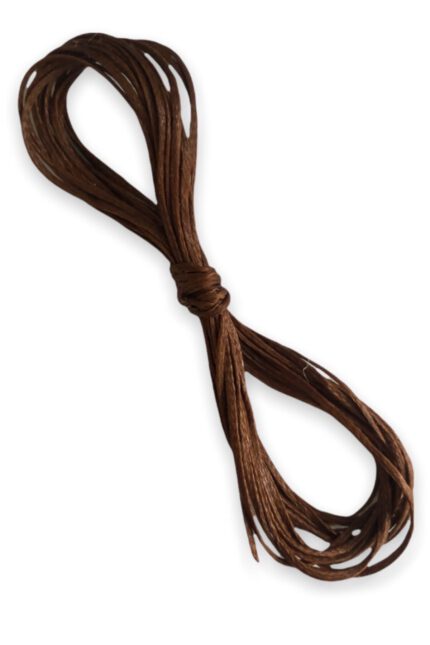 Mumlu Ip (1 MM/3METRE)- Tesbih Ipi,kolye Ve Takı Tasarım Ipi , Kahve Renk