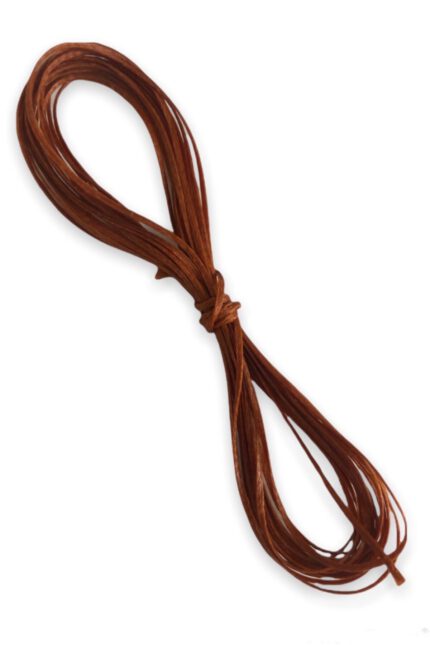 Mumlu Ip (1 MM/3METRE)- Tesbih Ipi,kolye Ve Takı Tasarım Ipi , Kızıl Kahve Renk
