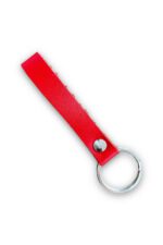 Hakiki Deri Anahtarlık - Gümüş Aksesuar - Kırmızı - Görsel 2