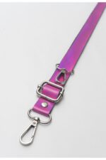 Ayarlanabilir Çanta Sapı (120 Cm) - Fosforlu Pembe Suni Deri - Görsel 4