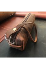 Gerçek Deri Kalemlik Ve Kozmetik Makyaj El Çantası - Görsel 4