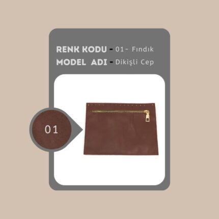 Hakiki Deri Dikişli Cep