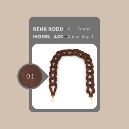 Hakiki Derili Yuvarlak Zincir Sap